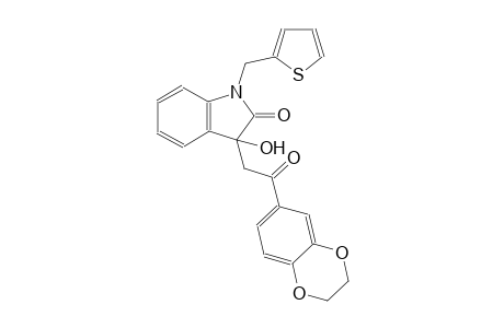 2H-indol-2-one, 3-[2-(2,3-dihydro-1,4-benzodioxin-6-yl)-2-oxoethyl]-1,3-dihydro-3-hydroxy-1-(2-thienylmethyl)-