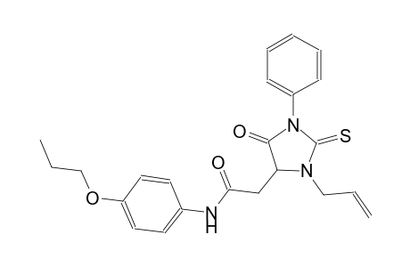 2-(3-allyl-5-oxo-1-phenyl-2-thioxo-4-imidazolidinyl)-N-(4-propoxyphenyl)acetamide
