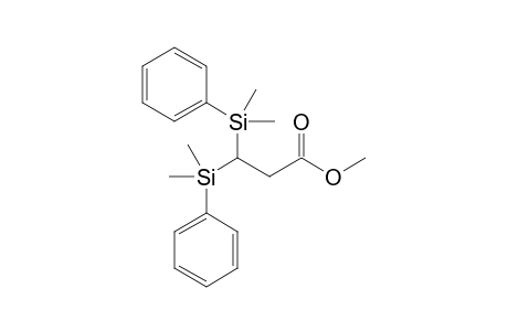 Methyl 3,3-bis-dimethyl(phenyl)silylpropionate