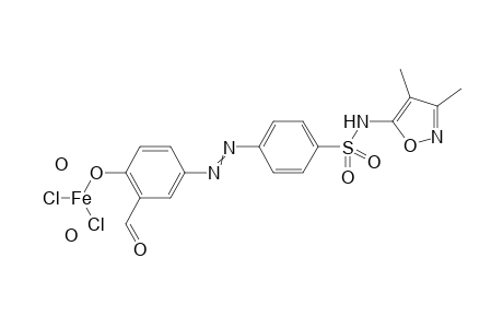 dichloro[4-(2-{4-[(3,4-dimethyl-1,2-oxazol-5-yl)sulfamoyl]phenyl}diazen-1-yl)-2-formylphenoxy]iron dihydrate