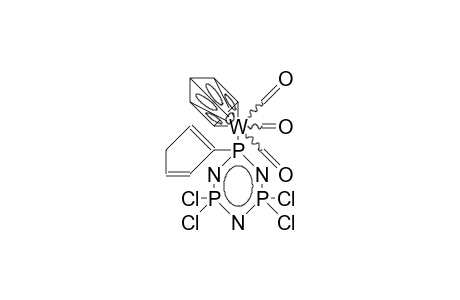 /.eta.-5/-Cyclopentadienyl-(3,3,5,5-tetrachloro-1-cyclopentadienyl-cyclotriphosphazenyl) tungsten tricarbonyl