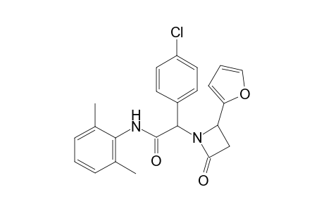 2-(4-Chlorophenyl)-N-(2,6-dimethylphenyl)-2-[2-(2-furanyl)-4-oxo-1-azetidinyl]acetamide