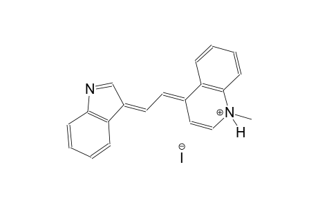 quinolinium, 1,4-dihydro-4-[(2Z)-2-(3H-indol-3-ylidene)ethylidene]-1-methyl-, iodide, (4E)-
