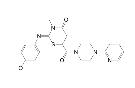 2-(4-Methoxy-phenylimino)-3-methyl-6-(4-pyridin-2-yl-piperazine-1-carbonyl)-[1,3]thiazinan-4-one
