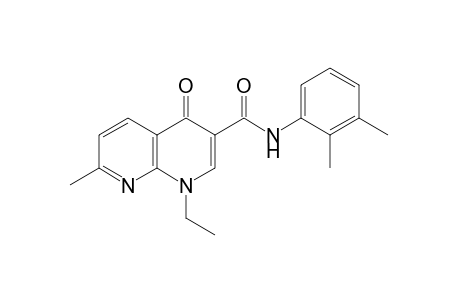 1,4-dihydro-1-ethyl-7-methyl-4-oxo-1,8-naphthyridine-3-carboxy-2',3'-xylidide