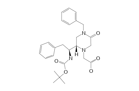 2-[4-BENZYL-(2S)-[(1S)-[(TERT.-BUTOXYCARBONYL)-AMINO]-2-PHENYLETHYL]-5-OXO-PIPERAZIN-1-YL]-ACETIC-ACID