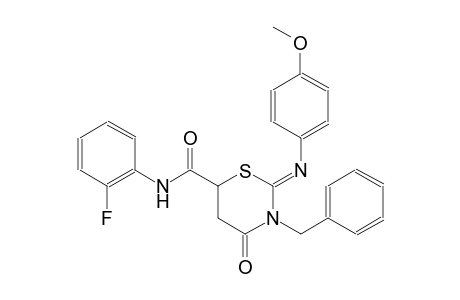 (2Z)-3-benzyl-N-(2-fluorophenyl)-2-[(4-methoxyphenyl)imino]-4-oxotetrahydro-2H-1,3-thiazine-6-carboxamide