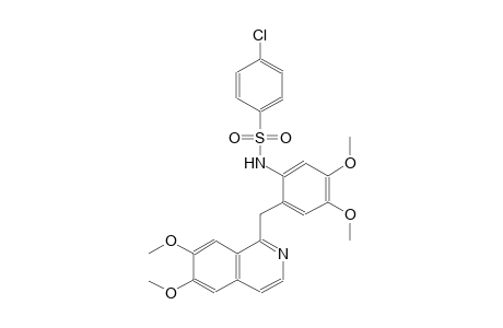 4-chloro-N-{2-[(6,7-dimethoxy-1-isoquinolinyl)methyl]-4,5-dimethoxyphenyl}benzenesulfonamide