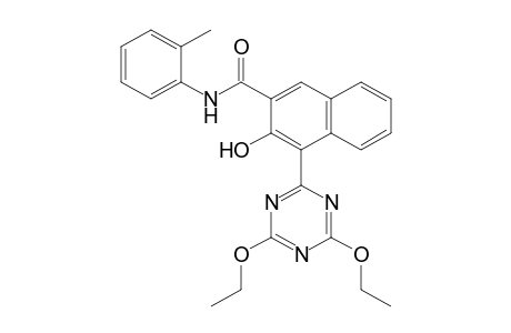 2-Naphthalenecarboxamide, 4-(4,6-diethoxy-1,3,5-triazin-2-yl)-3-hydroxy-N-(2-methylphenyl)-