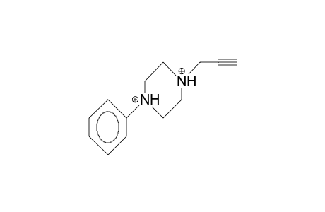 1-Phenyl-4-(2-propynyl)-piperazinium cation