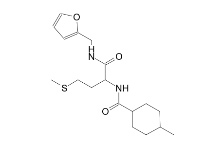 cyclohexanecarboxamide, N-[1-[[(2-furanylmethyl)amino]carbonyl]-3-(methylthio)propyl]-4-methyl-