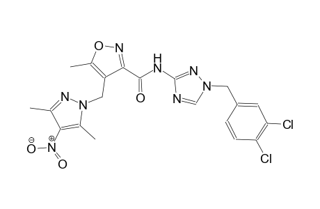 N-[1-(3,4-dichlorobenzyl)-1H-1,2,4-triazol-3-yl]-4-[(3,5-dimethyl-4-nitro-1H-pyrazol-1-yl)methyl]-5-methyl-3-isoxazolecarboxamide