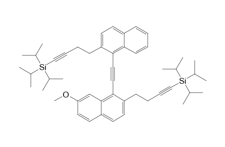 1-{2-[4-(Triisopropylsilyl)but-3-ynyl]-1-naphthyl}-2-{2-[4-(triisopropylsilyl)but-3-ynyl]-7-methoxy-1-naphthyl}ethyne