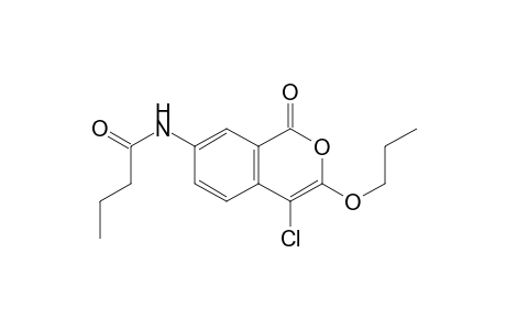 N-(4-chloranyl-1-oxidanylidene-3-propoxy-isochromen-7-yl)butanamide