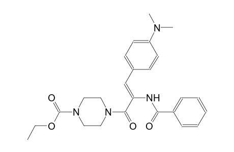 ethyl 4-{(2Z)-2-(benzoylamino)-3-[4-(dimethylamino)phenyl]-2-propenoyl}-1-piperazinecarboxylate