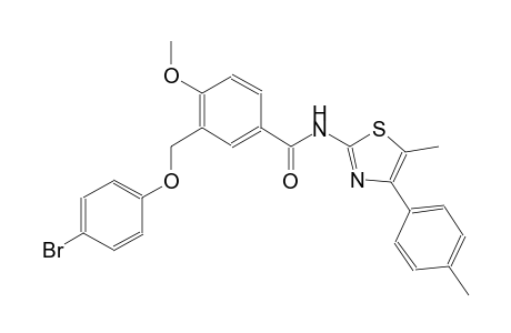 3-[(4-bromophenoxy)methyl]-4-methoxy-N-[5-methyl-4-(4-methylphenyl)-1,3-thiazol-2-yl]benzamide