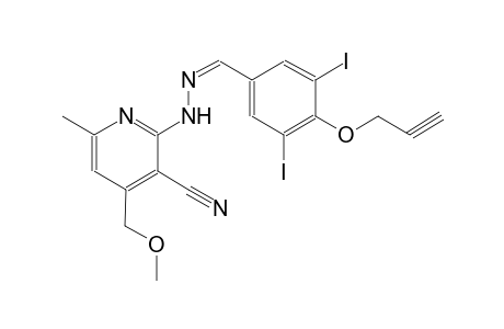 2-{(2Z)-2-[3,5-diiodo-4-(2-propynyloxy)benzylidene]hydrazino}-4-(methoxymethyl)-6-methylnicotinonitrile