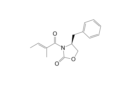 (4S)-3-[(E)-2-methyl-1-oxobut-2-enyl]-4-(phenylmethyl)-2-oxazolidinone