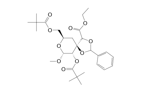 METHYL-4-DEOXY-3-C-[(R)-(ETHOXYCARBONYL)-HYDROXYMETHYL]-3,3'-O-BENZYLIDENE-2,6-DI-O-PIVALOYL-ALPHA-D-XYLOPYRANOSIDE
