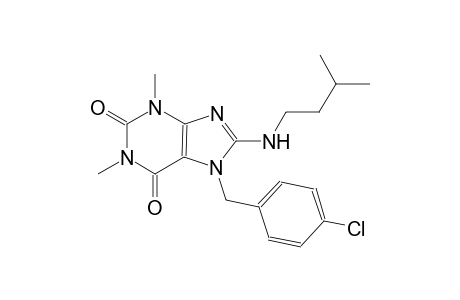 7-(4-chlorobenzyl)-8-(isopentylamino)-1,3-dimethyl-3,7-dihydro-1H-purine-2,6-dione