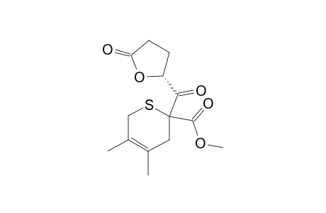 4,5-Dimethyl-2-(5-oxo-tetrahydro-furan-2-carbonyl)-3,6-dihydro-2H-thiopyran-2-carboxylic acid methyl ester