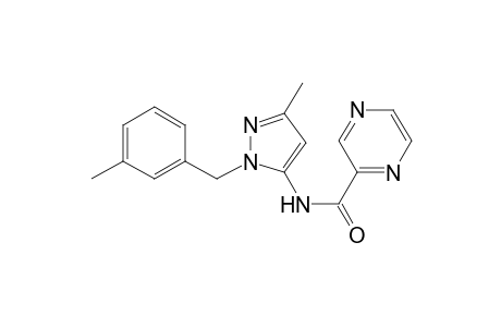 2-Pyrazinecarboxamide, N-[3-methyl-1-[(3-methylphenyl)methyl]-1H-pyrazol-5-yl]-