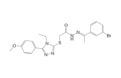 acetic acid, [[4-ethyl-5-(4-methoxyphenyl)-4H-1,2,4-triazol-3-yl]thio]-, 2-[(E)-1-(3-bromophenyl)ethylidene]hydrazide