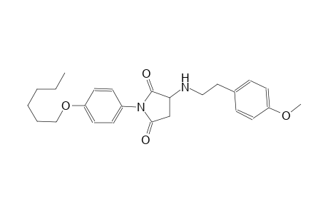 2,5-pyrrolidinedione, 1-[4-(hexyloxy)phenyl]-3-[[2-(4-methoxyphenyl)ethyl]amino]-
