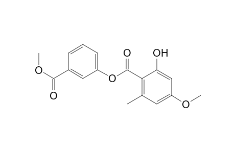 Benzoic acid, 2-hydroxy-4-methoxy-6-methyl-, 3-(methoxycarbonyl)phenyl ester