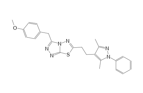 [1,2,4]triazolo[3,4-b][1,3,4]thiadiazole, 6-[2-(3,5-dimethyl-1-phenyl-1H-pyrazol-4-yl)ethyl]-3-[(4-methoxyphenyl)methyl]-