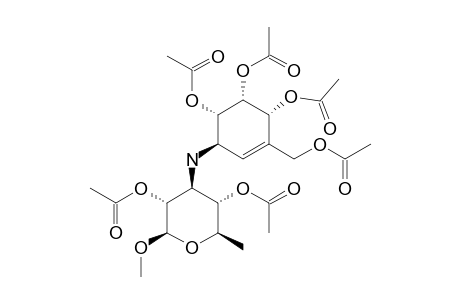 METHYL-2,4-DI-O-ACETYL-3,6-DIDEOXY-3-[(1'R,4'R,5'S,6'S)-4',5',6'-TRIACETOXY-3'-(ACETOXYMETHYL)-CYCLOHEX-2'-ENYL]-AMINO-BETA-D-GLUCOPYRANOSIDE