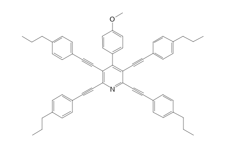 4-(4-Methoxyphenyl)-2,3,5,6-tetrakis((4-propylphenyl)ethynyl)-pyridine