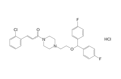 1-{2-[bis(p-fluorophenyl)methoxy]ethyl}-4-(o-chlorocinnamoyl)piperazine monohydrochloride