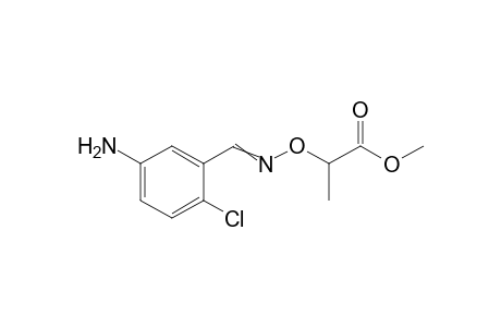 Propanoic acid, 2-[[[(5-amino-2-chlorophenyl)methylene]amino]oxy]-, methyl ester