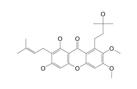 MANGAXANTHONE-B;1,3-DIHYDROXY-8-(3-HYDROXY-3-METHYLBUTYL)-6,7-DIMETHOXY-2-(3-METHYL-2-BUTEN-1-YL)-XANTHONE