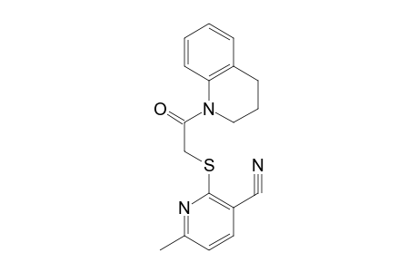 2-[2-(3,4-dihydro-2H-quinolin-1-yl)-2-oxidanylidene-ethyl]sulfanyl-6-methyl-pyridine-3-carbonitrile