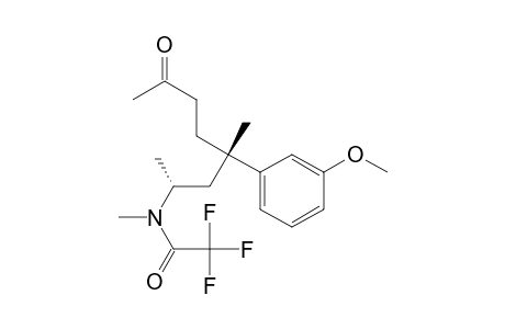 (+)-5(S),7(R)-5-(3-Methoxyphenyl)-5-methyl-7-(N-methyltrifluoroacetamido)octan-2-one