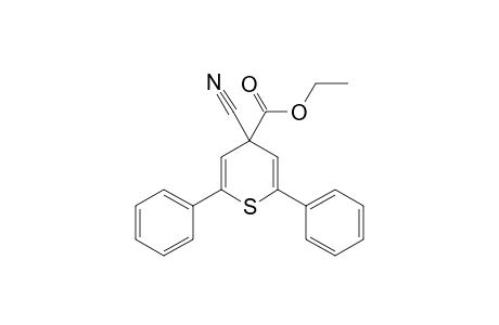 2,6-DIPHENYL-4-CYANO-4-ETHOXYCARBONYL-4H-THIOPYRAN