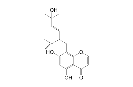 8-[5'-Hydroxy-2'-isopropenyl-5'-methyl-(trans)-hex-3'-enyl]-5,7-dihydroxy-chromen-4-one