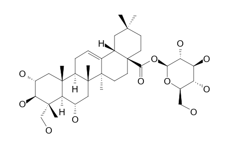 CHEBULOSIDE-II;BETA-D-GLUCOPYRANOSYL-2-ALPHA,3-BETA,6-BETA,23-TETRAHYDROXY-OLEAN-12-EN-28-OATE