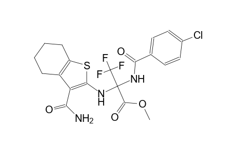 alanine, N-[3-(aminocarbonyl)-4,5,6,7-tetrahydrobenzo[b]thien-2-yl]-2-[(4-chlorobenzoyl)amino]-3,3,3-trifluoro-, methyl ester