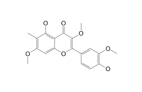 6-C-METHYLQUERCETIN-3,7,3'-TRIMETHYLETHER;3,7,3'-TRIMETHOXY-6-C-METHYL-5,4'-DIHYDROXYFLAVONE