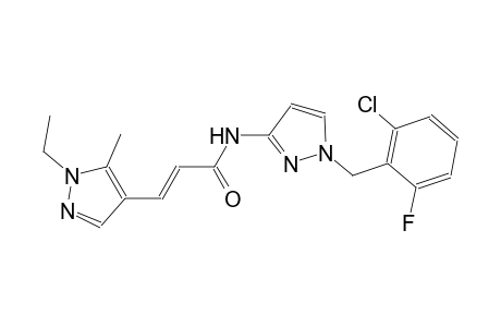(2E)-N-[1-(2-chloro-6-fluorobenzyl)-1H-pyrazol-3-yl]-3-(1-ethyl-5-methyl-1H-pyrazol-4-yl)-2-propenamide