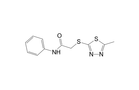 2-[(5-methyl-1,3,4-thiadiazol-2-yl)sulfanyl]-N-phenyl-acetamide