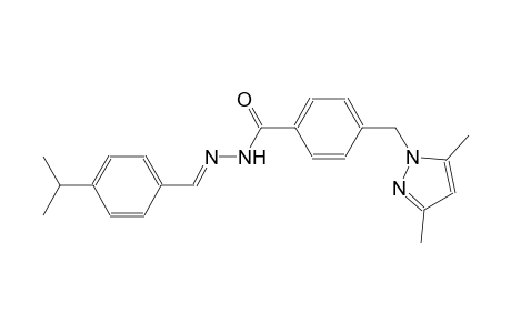 4-[(3,5-dimethyl-1H-pyrazol-1-yl)methyl]-N'-[(E)-(4-isopropylphenyl)methylidene]benzohydrazide