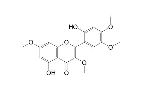 2-(4,5-dimethoxy-2-oxidanyl-phenyl)-3,7-dimethoxy-5-oxidanyl-chromen-4-one