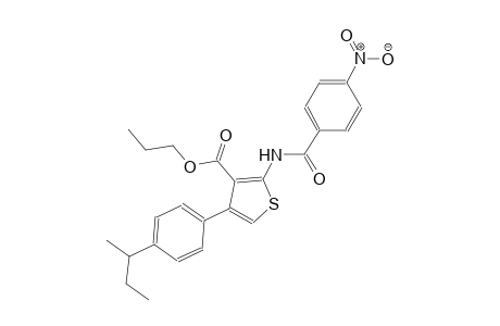 propyl 4-(4-sec-butylphenyl)-2-[(4-nitrobenzoyl)amino]-3-thiophenecarboxylate