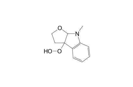 8-Methyl-2,3,8,8a-tetrahydro-3aH-furo[2,3-b]indol-3a-yl hydroperoxide