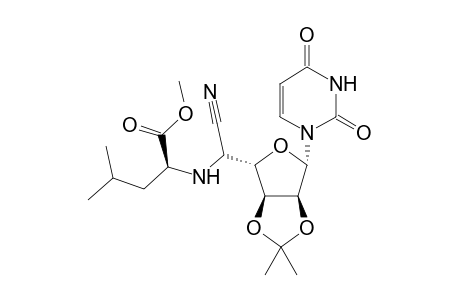 (R/S)-1-{5'-Deoxy-5'-[1"-(S)-methoxycarbonyl-3"-methyl-n-butylamino]-2',3'-O isopropylidene-.beta.,D-allo(.alpha.,L-talo)furanurononitrile}uracil