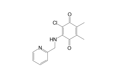 2-Chloro-5,6-dimethyl-3-((pyridin-2-ylmethyl)amino)cyclohexa-2,5-diene-1,4-dione